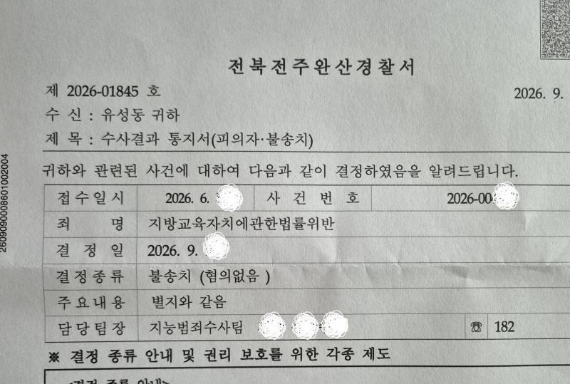 ‘후보 단일화 대가 고위직 약속’ 녹취공개 파동,  천호성·유성동 불송치